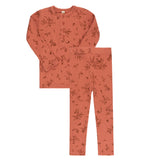 Coral Waffle Knit Tee & Legging Set