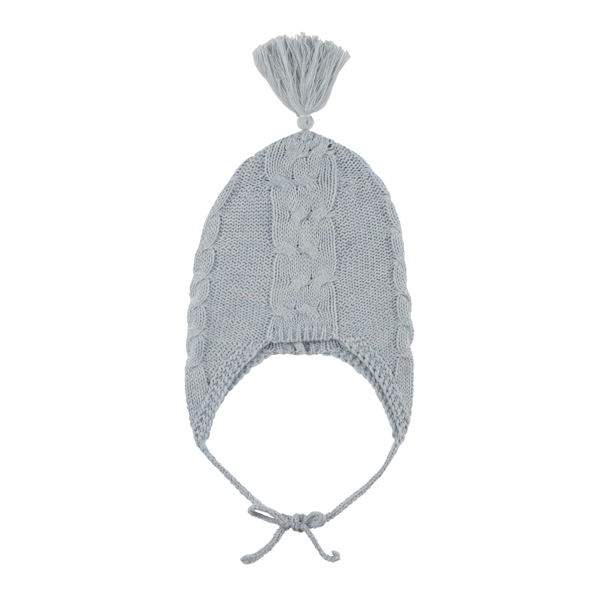 Soft Sky Cashmere Feel Cableknit Bonnet – Pippin Childrenswear