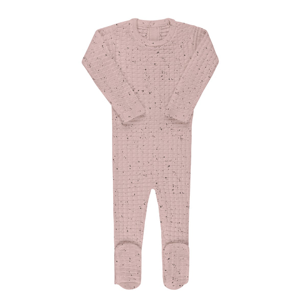 Boxed Knit Speckled Rose Footie