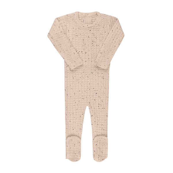 Boxed Knit Speckled Tan Footie