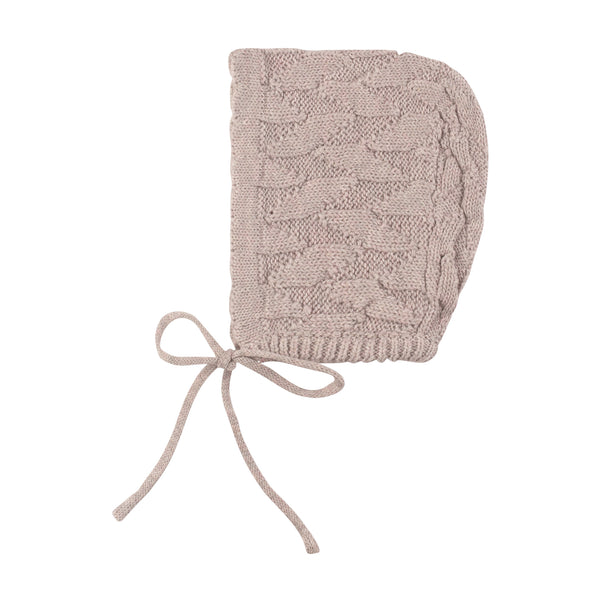 Baby Pink Jigsaw Knit Bonnet