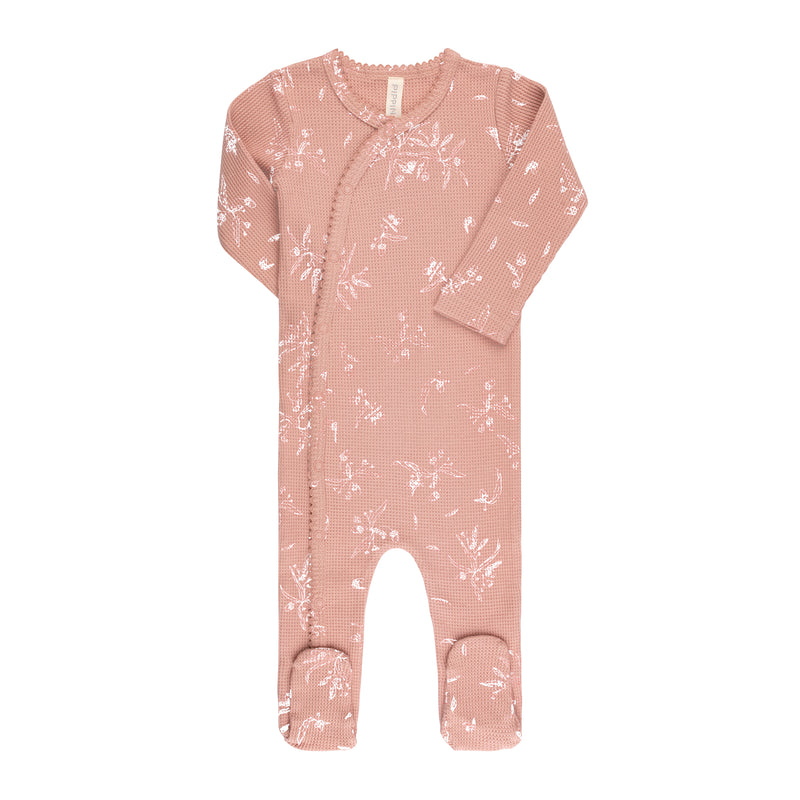 Blush Waffle Footie