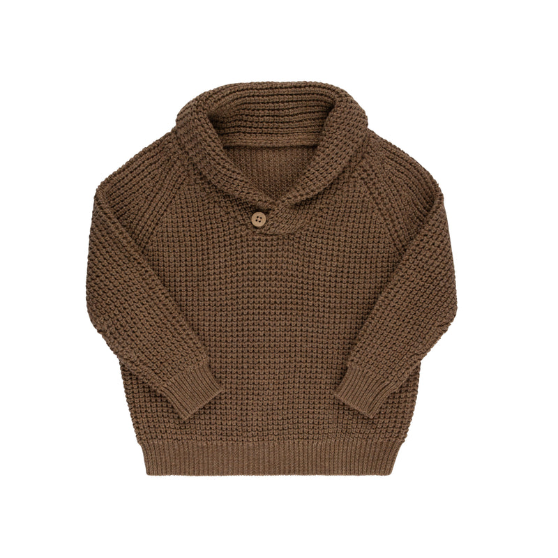 Coffee Collared Knit Sweater