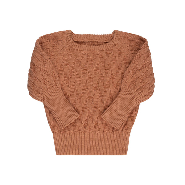 Rust Jigsaw Knit sweater