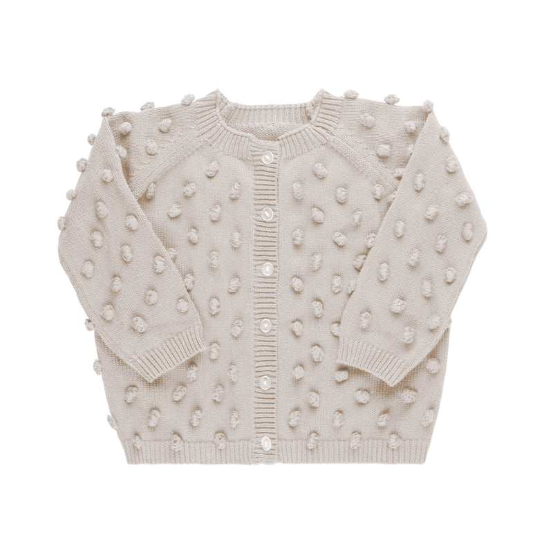 Winter Dove Popcorn Knit Layering Cardigan