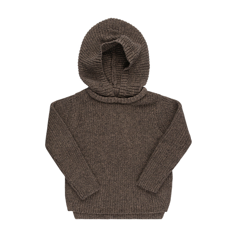 Heather Onyx Hooded Knit Sweater