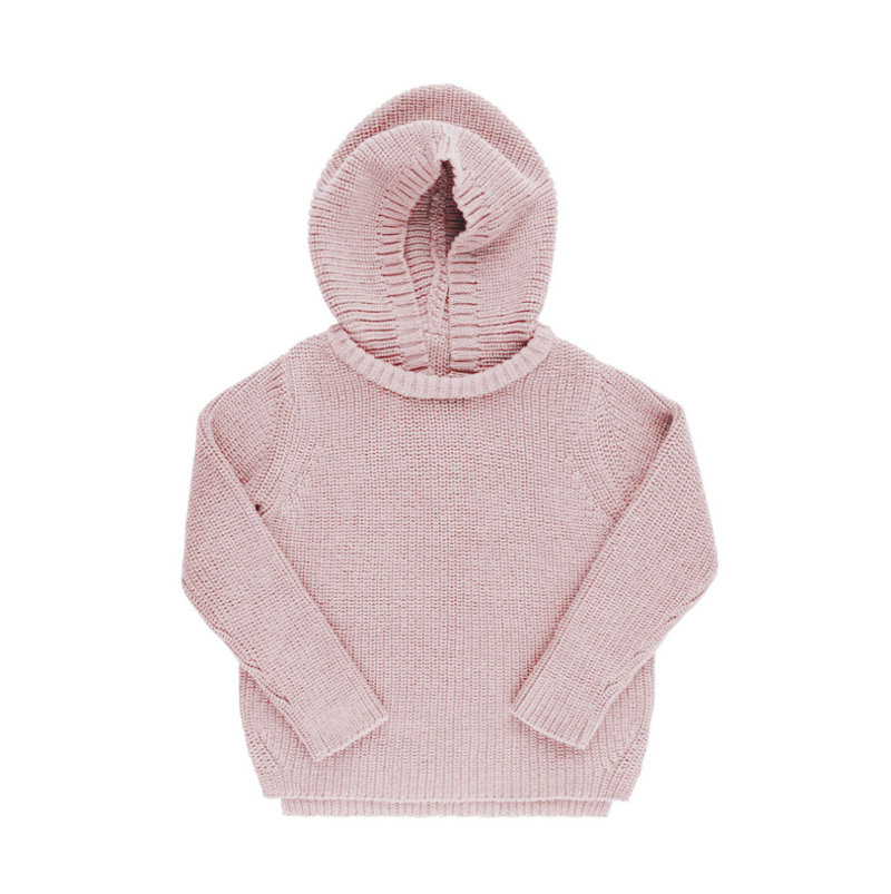 Heather Lilac Hooded Knit Sweater
